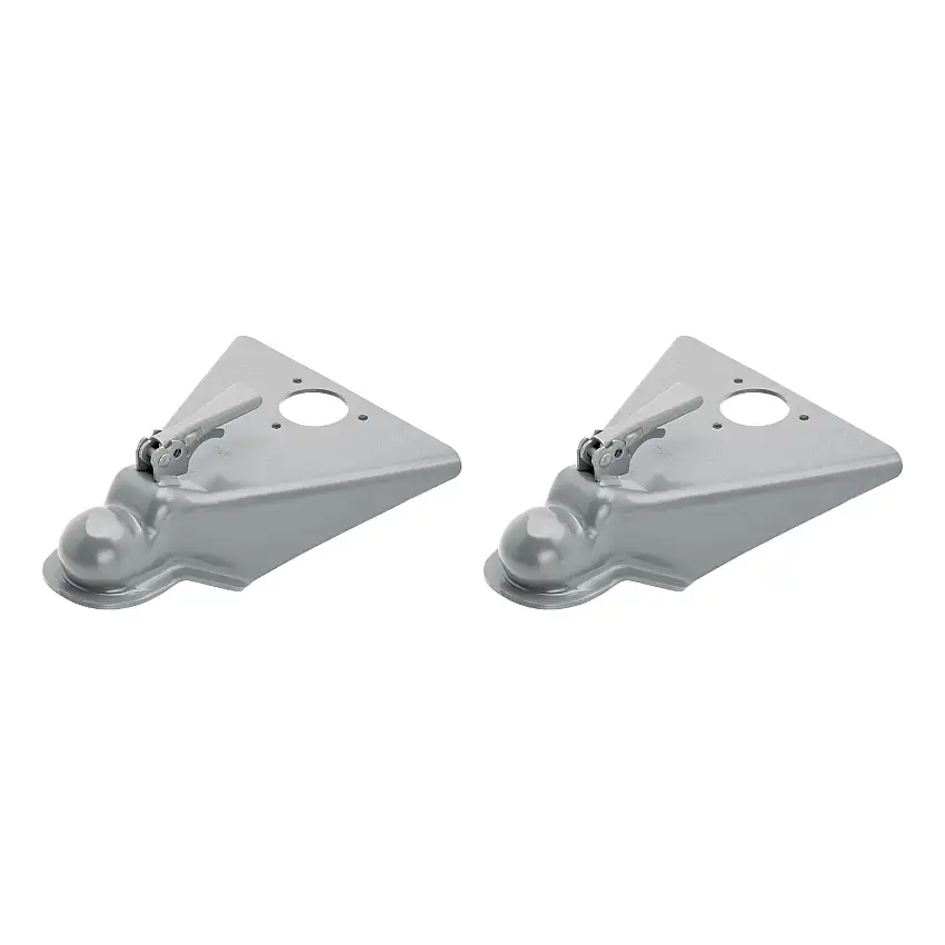 Fulton (2-Pack) A-Frame Coupler, 2-5/16 Inch Diameter, Round Jack Hole, Weld-On, 10,000 lbs. Capacity, Gray