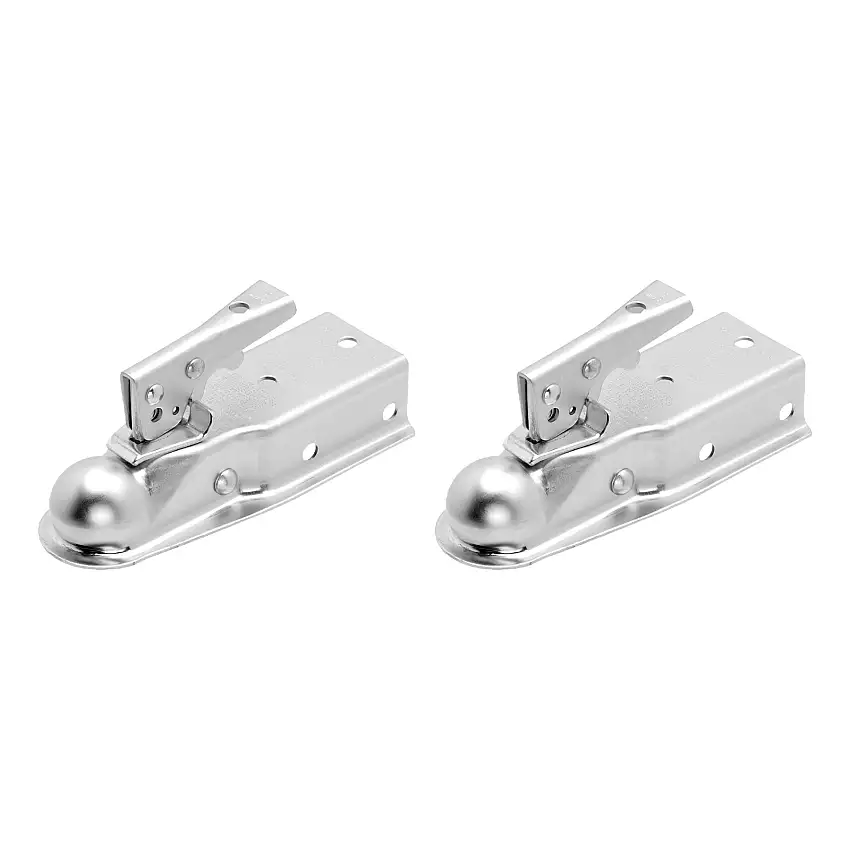 Fulton (2-Pack) Straight Coupler, 1-7/8 Inch Diameter, 2,000 lbs. Capacity, 2-1/2 Inch Channel, Silver