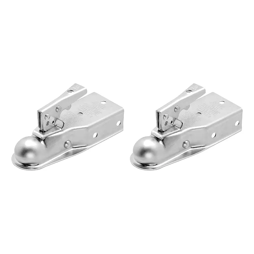 Fulton (2-Pack) Straight Coupler, 1-7/8 Inch Diameter, 2,000 lbs. Capacity, 3 Inch Channel, Silver