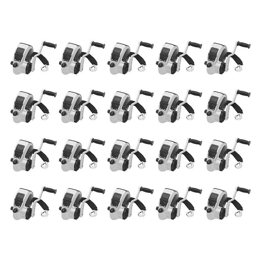 Fulton (20-Pack) F2® Marine Trailer Winch, Two-Speed, 3,200 lbs. Capacity, 20 Foot Strap, Silver Cover