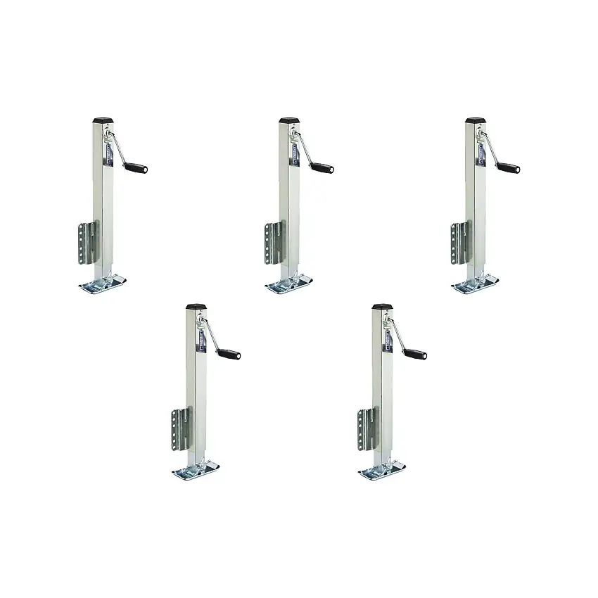 Fulton (5-Pack) Square Trailer Jack, Side Mount, 2,500 lbs. Lift Capacity, Sidewind, Bolt-On, 28 Inch Travel