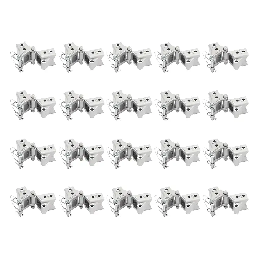 Fulton (20-Pack) Fold-Away Hinge Kit, Bolt On, 5,000 lbs. Capacity, 2 Inch x 3 Inch, Silver