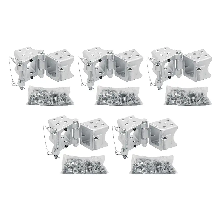 Fulton (5-Pack) Fold-Away Hinge Kit, Bolt On, 7,500 lbs. Capacity, 3 Inch x 4 Inch, Silver