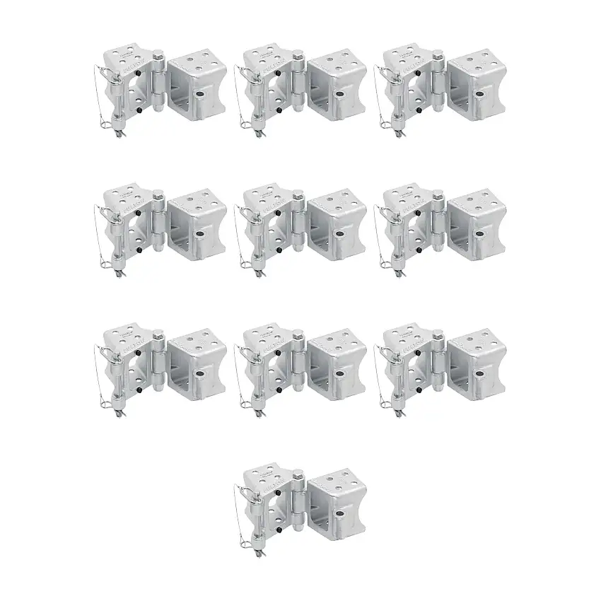 Fulton (10-Pack) Fold-Away Hinge Kit, Bolt On, 9,000 lbs. Capacity, 3 Inch x 5 Inch, Silver
