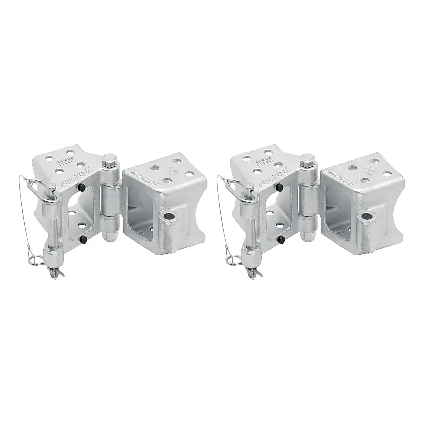 Fulton (2-Pack) Fold-Away Hinge Kit, Bolt On, 9,000 lbs. Capacity, 3 Inch x 5 Inch, Silver