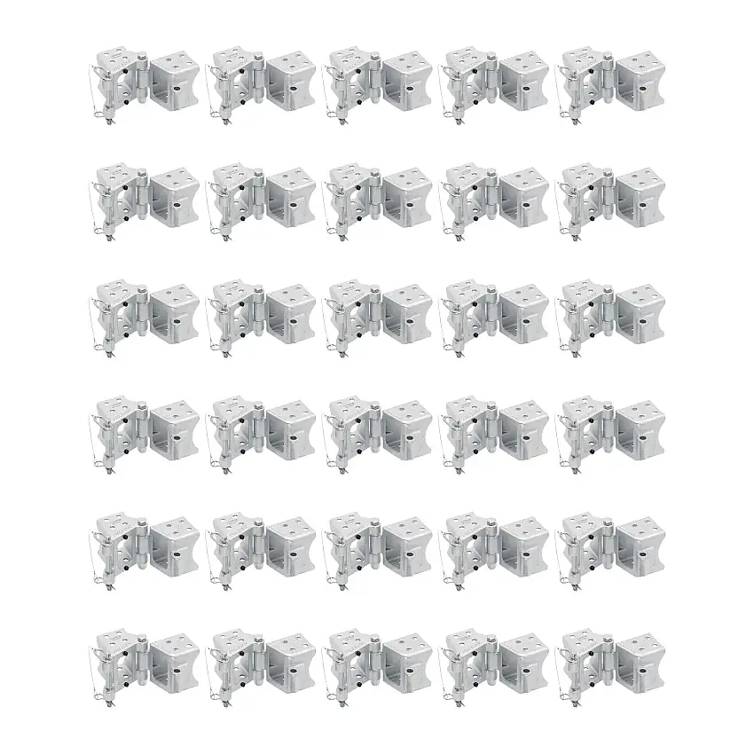 Fulton (30-Pack) Fold-Away Hinge Kit, Bolt On, 9,000 lbs. Capacity, 3 Inch x 5 Inch, Silver