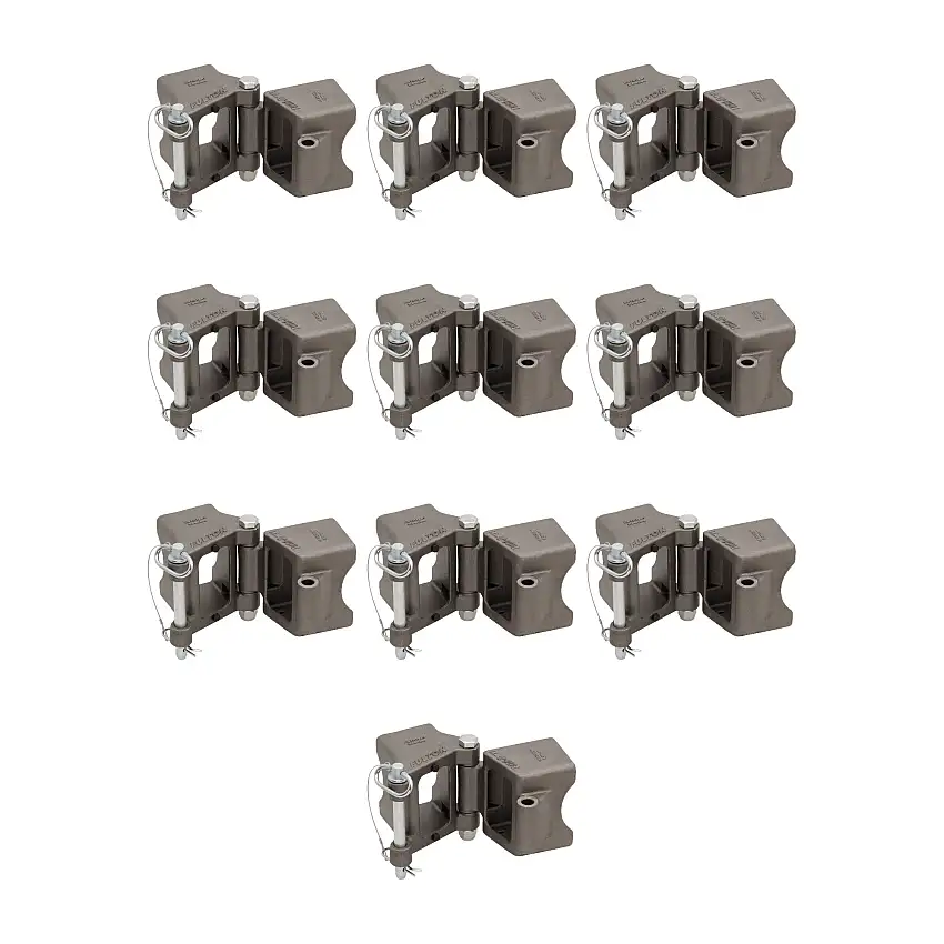 Fulton (10-Pack) Fold-Away Hinge Kit, Weld On, 7,500 lbs. Capacity, 3 Inch x 4 Inch