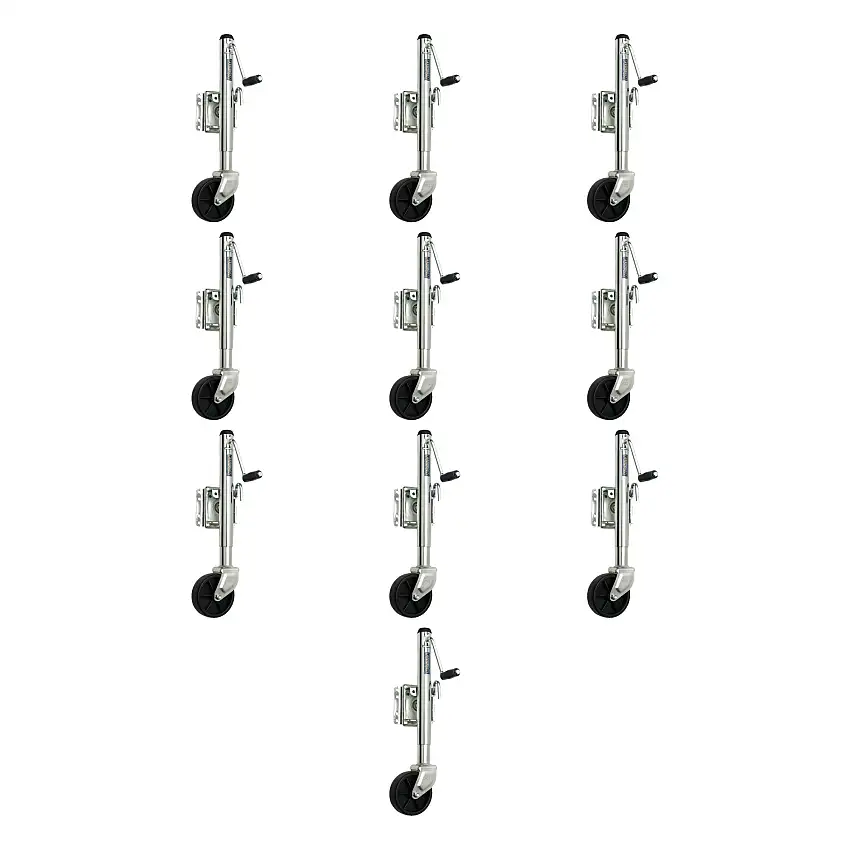 Fulton (10-Pack) Utility Trailer Jack, Side Mount, 1,200 lbs. Lift Capacity, Sidewind, Bolt-On, 10 Inch Travel