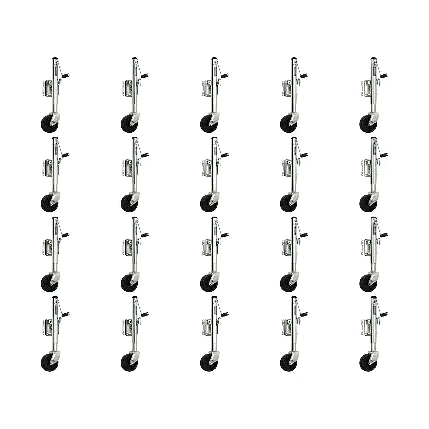 Fulton (20-Pack) Marine Trailer Jack, 1,200 lbs. Lift Capacity, Sidewind, Bolt-On Side Mount, 10 Inch Travel