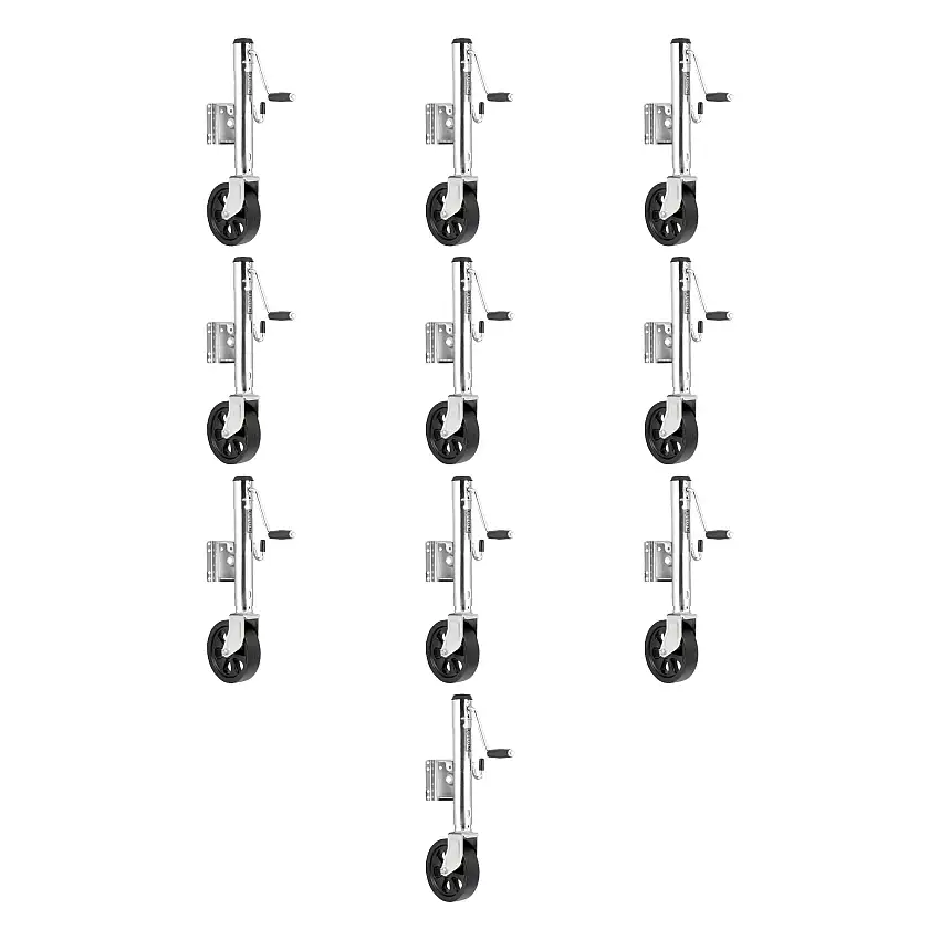 Fulton (10-Pack) Marine Trailer Jack, 1,500 lbs. Lift Capacity, Sidewind, Bolt-On Side Mount, 12 Inch Travel