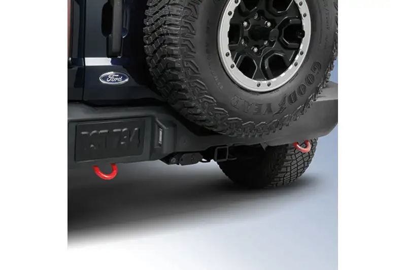 2021-2025 Ford Bronco Ford Performance Rear Tow Hooks with Red Powder Coated Finish H| M-18954-BTHR