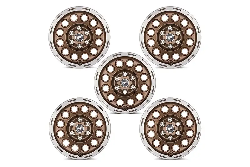 2021-2025 Ford Bronco Ford Performance 17x8.0 inch Machined Face Sinister Bronze 55mm Offset Wheel (Set of 5) | M-1007K-P1780BRN