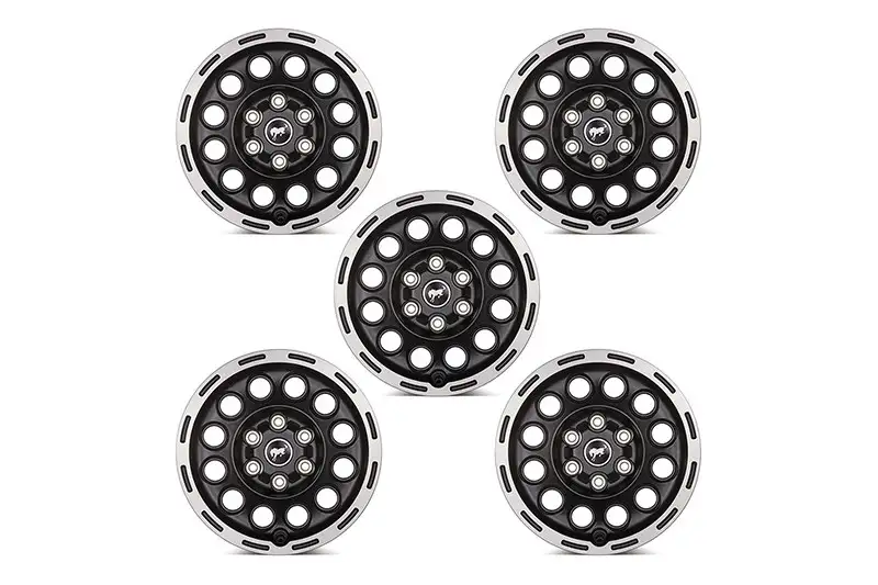 2021-2025 Ford Bronco Ford Performance 17x8.0 inch Machined Face Matte Black 55mm Offset Wheel (Set of 5) | M-1007K-P1780MBM