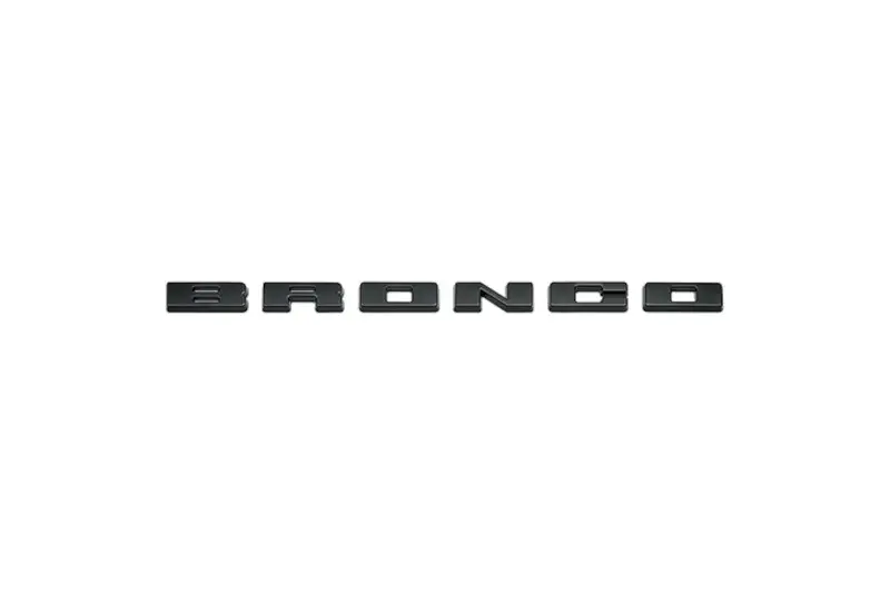 2021-2025 Ford Bronco Grille Lettering Overlay Kit with Matte Black Finish | M-1447-BLMB