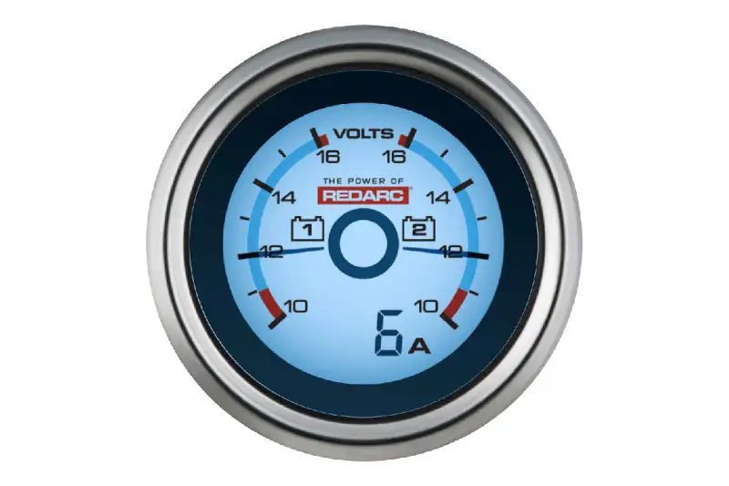 RedArc Dual Voltage 52MM Gauge with Optional Current Display | G52-VVA