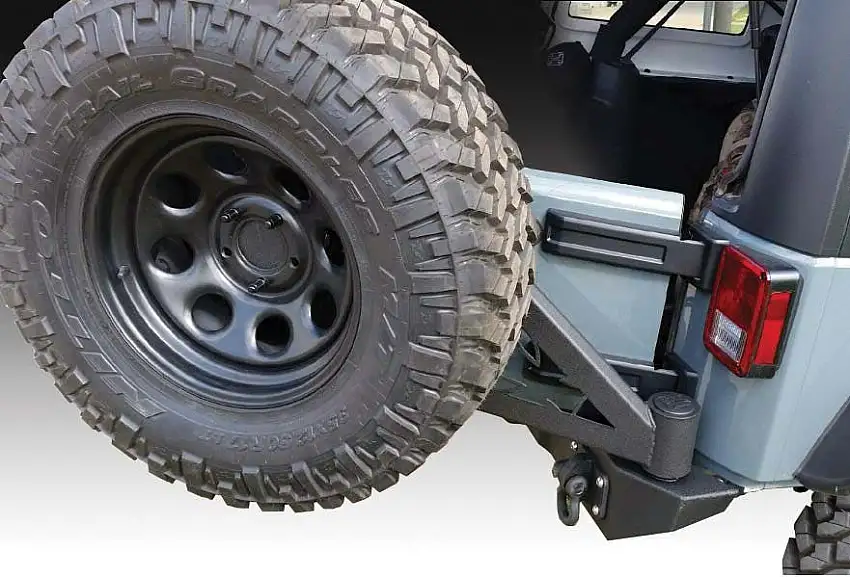 Iron Cross Automotive GP-2200 Stubby Rear Bumper With Tire Carrier