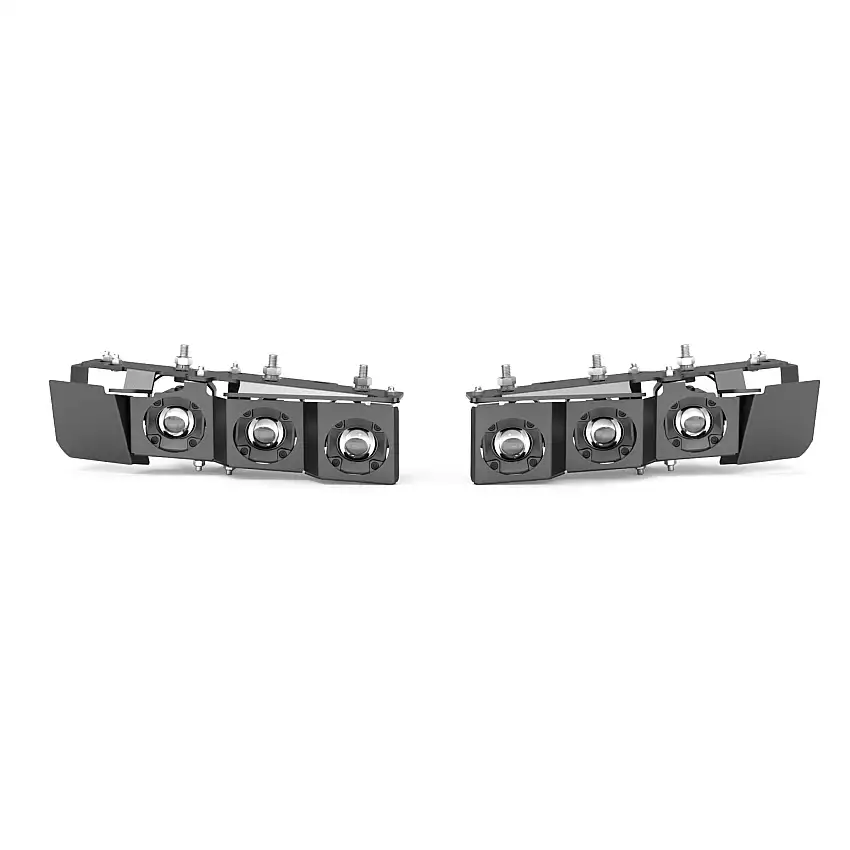 ARC Lighting 411B1 Concept Pod Mini Bronco Steel Bumper Triple Light Kit (2 EA)