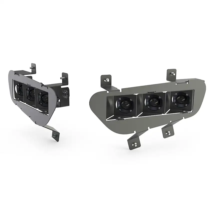 ARC Lighting 411R3 Concept Pod Mini Gen 3 Raptor Steel Bumper Triple Light Kit (2 EA)