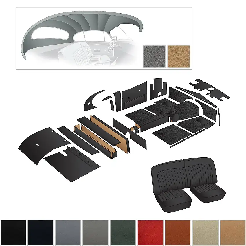 Complete Interior Kit, XK120 FHC