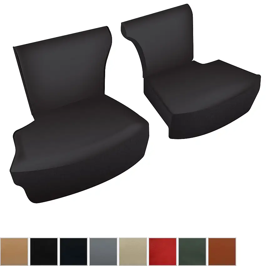 Seat Covers, Rear, XK140 FHC, Curved-Front Lower Cushion