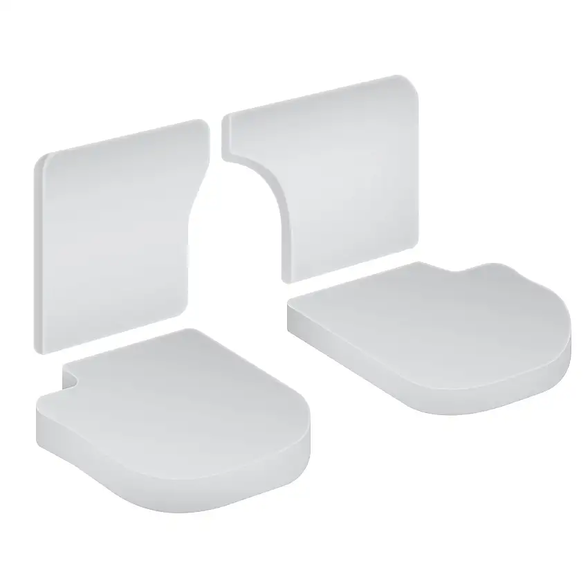 Seat Foam Kit, Rear, curved leading edge on bottoms
