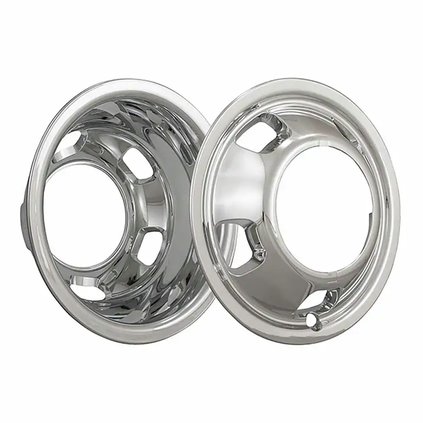 Coast to Coast International IWCN817XN 17 In Wheels Polished Stainless Steel Push On 8 Lug 5 Hand Hole Wheels Set Of 4