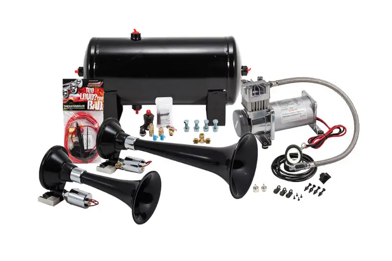 Kleinn Model HK5 ProBlaster? Dual Black Train Horn Kit with 150 PSI Air Compressor & 1.5 gal Air Tank | HK5