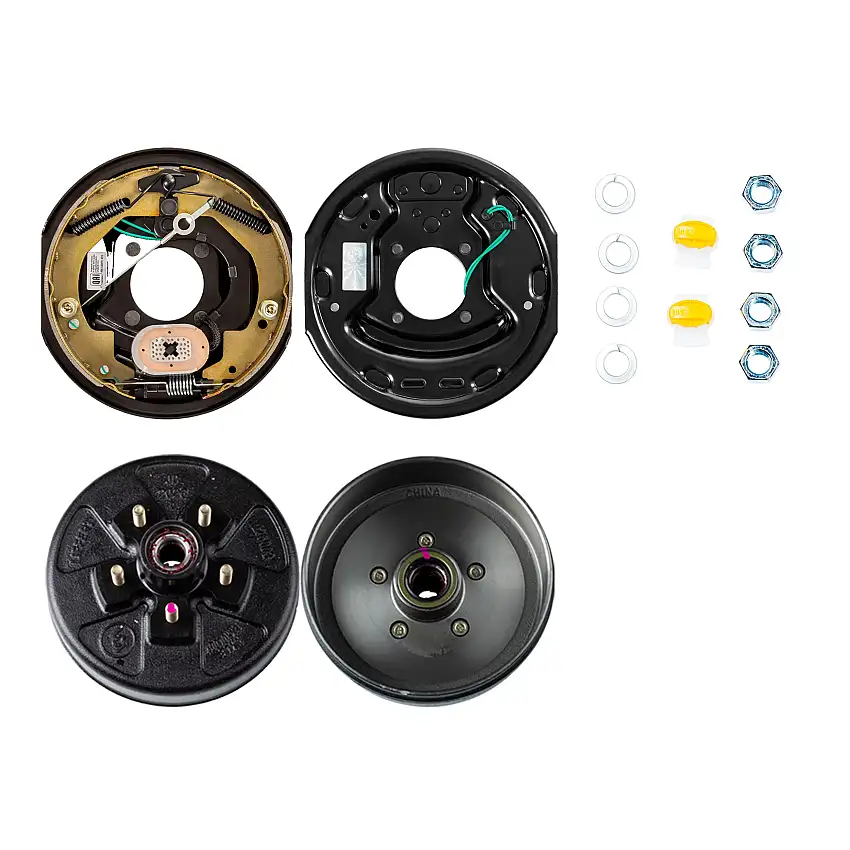 Lippert 3,500 lbs Brake Kit - 10" RV Brake Drum Hub 5 on 4.5", 1/2" Stud & 10" x 2.25" Forward Self-Adjusting Right Side Brake Assembly