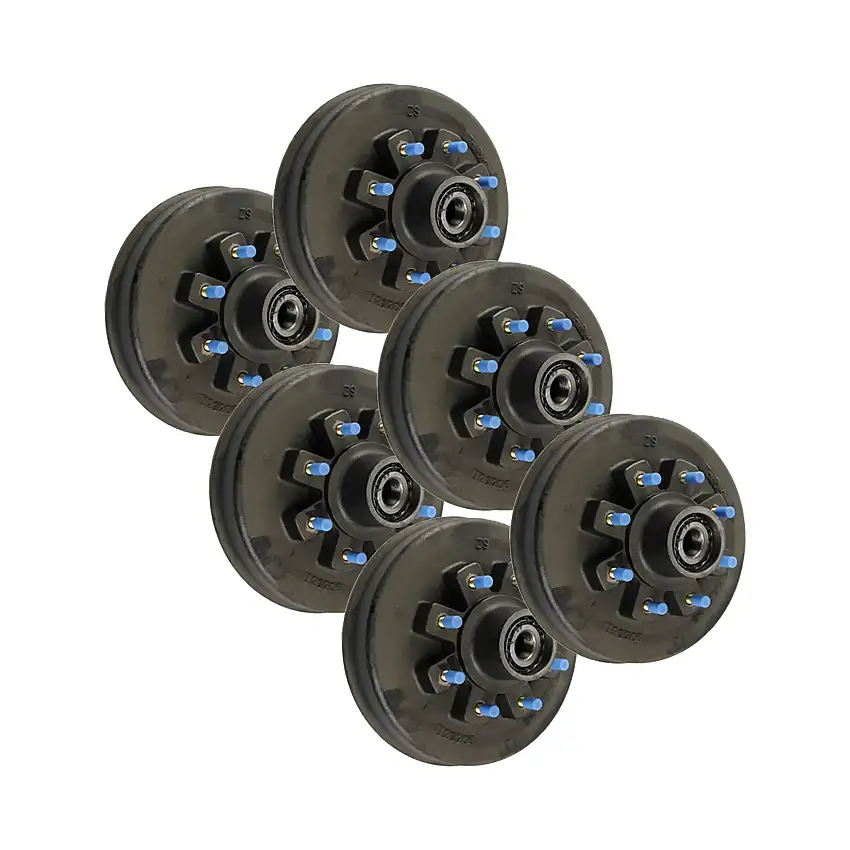 Lippert (6-Pack) 12K Threaded Idler Hub - , 8 on 6-1/2", 16-17-1/2" Wheel, 5/8" Studs, Grease - Heavy-Duty Trailer Component