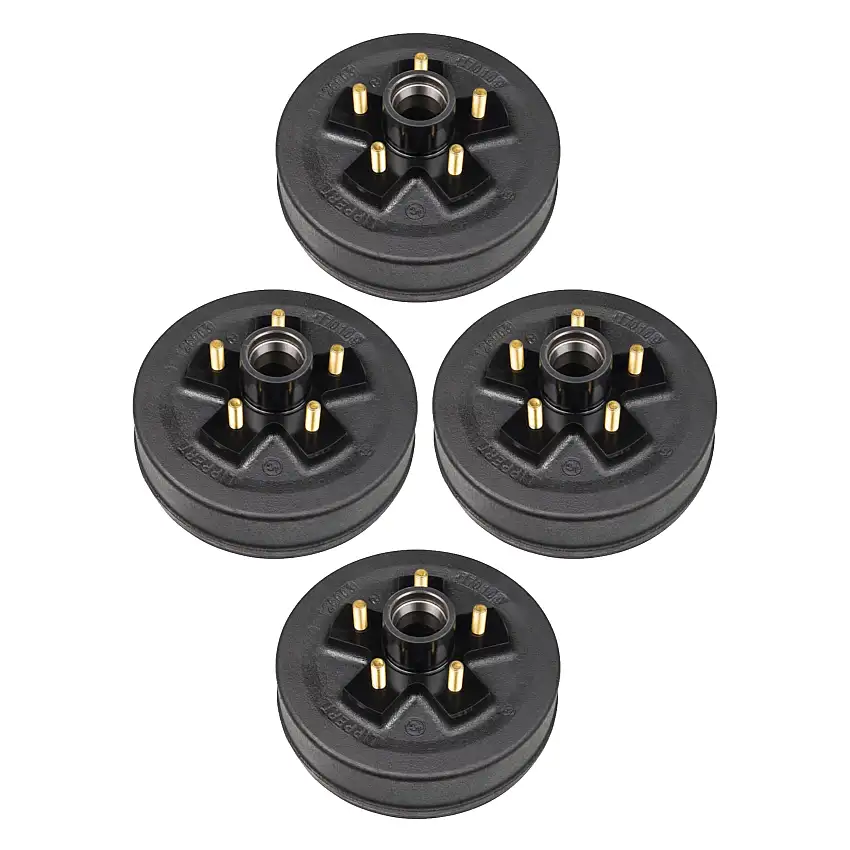 Lippert (4-Pack) 3500 lbs 10" Trailer Brake Hub Assembly - 3,500- 5 on 4-1/2", 1/2" Studs - Heavy-Duty Trailer Component