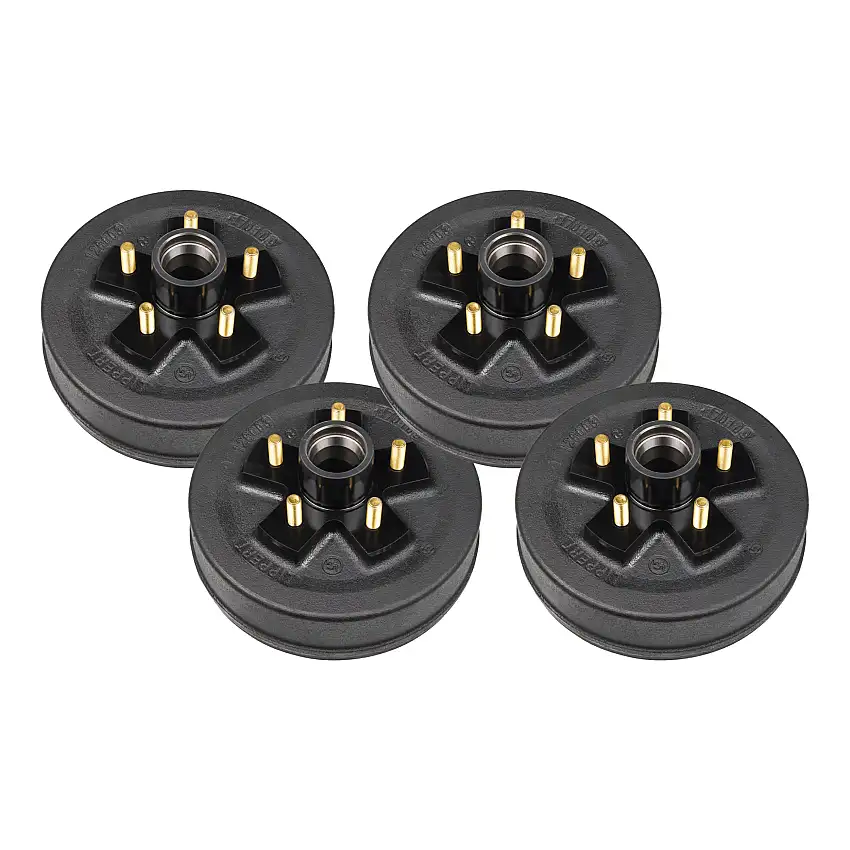 Lippert (4-Pack) 3500 lbs 10" Brake Drum Hub for 3,500- Axle - 5 on 4.5", 1/2" Stud - Heavy-Duty Trailer Component