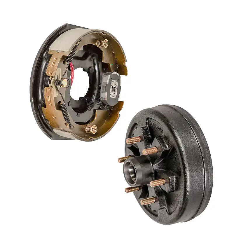 Lippert 10" 4,400 lb Electric Trailer Brake Kit – 1 Hub (6 on 5.5", 1/2" Stud) with 1 Left Electric Brake (10" x 2-1/4")