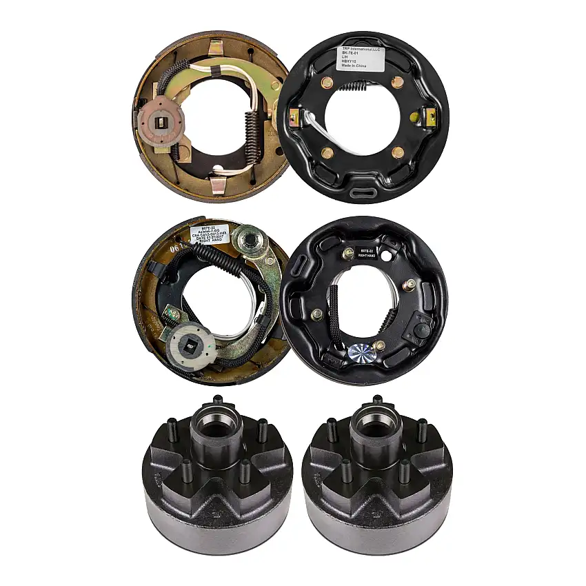 Lippert 7" 2,200 lb Brake Kit – 2 Hubs (5 on 4.5", 1/2" Stud) with 1 Left & 1 Right Electric Brake Assembly (7" x 1.25")