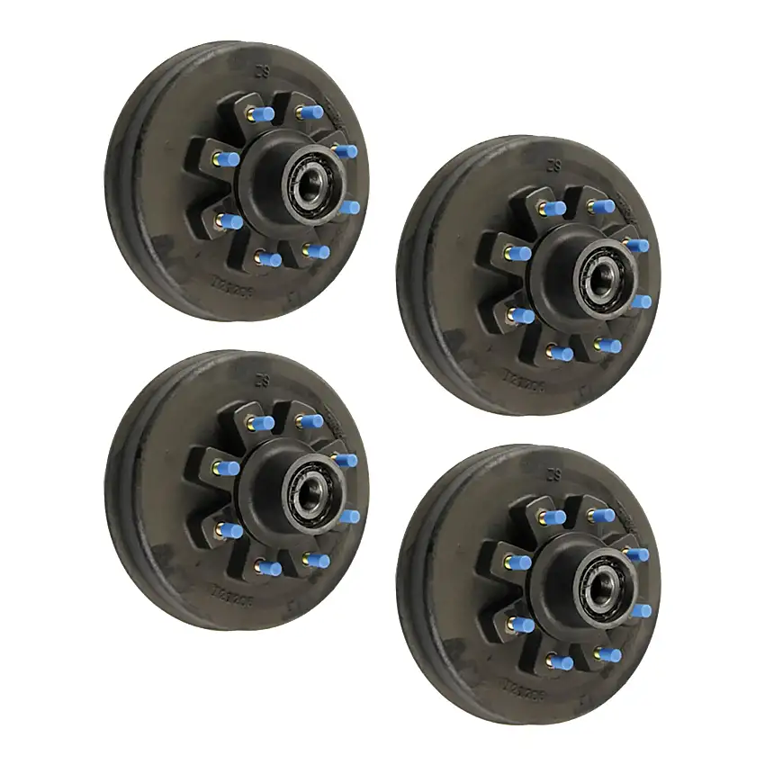 Lippert (4-Pack) 12" Threaded Hybrid Trailer Brake Hub - 8K, 8 on 6-1/2", 5/8" Studs - Heavy-Duty Trailer Components