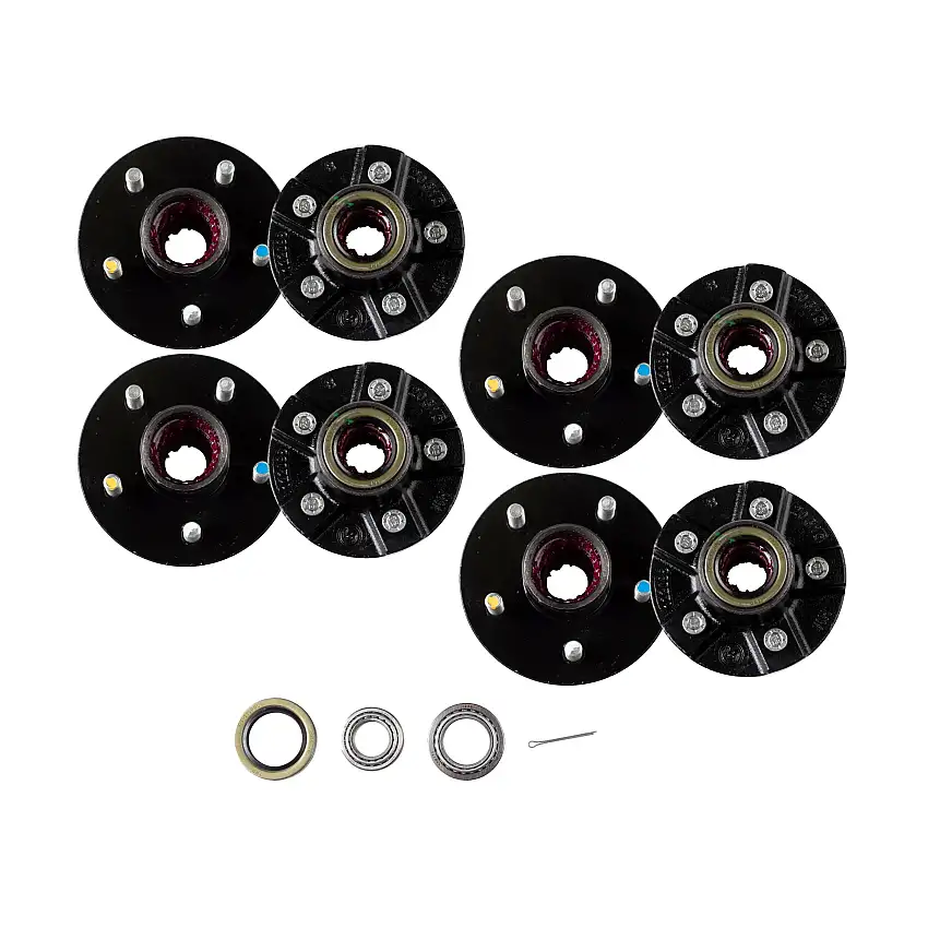 Lippert (4-Pack) 2200 lbs Idler Hub, 5 on 4.5"; 5.5" Hub Flange - 2,200 (with Bearing Cone Kit) - Heavy-Duty Trailer Component
