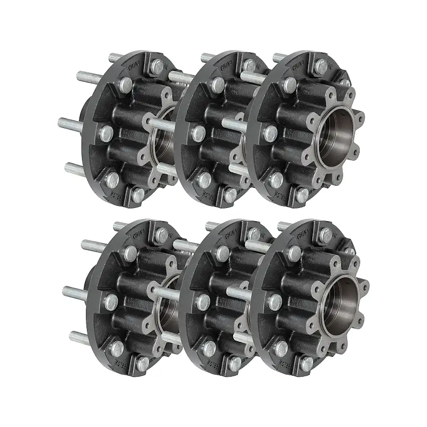 Lippert (6-Pack) 16K lbs Threaded Trailer Idler Hub - 16,000- 8 on 275 mm, 17-1/2" Wheels, M22 Studs - Heavy-Duty Trailer Component