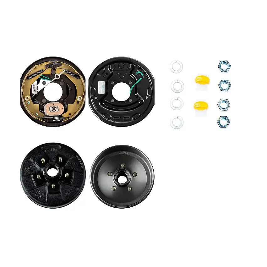 Lippert 10" 3,500 lb RV Brake Kit – 1 Brake Drum Hub (5 on 4.5", 1/2" Stud with Bearing Cone) with 1 Right Forward Self-Adjusting Brake (10" x 2.25")