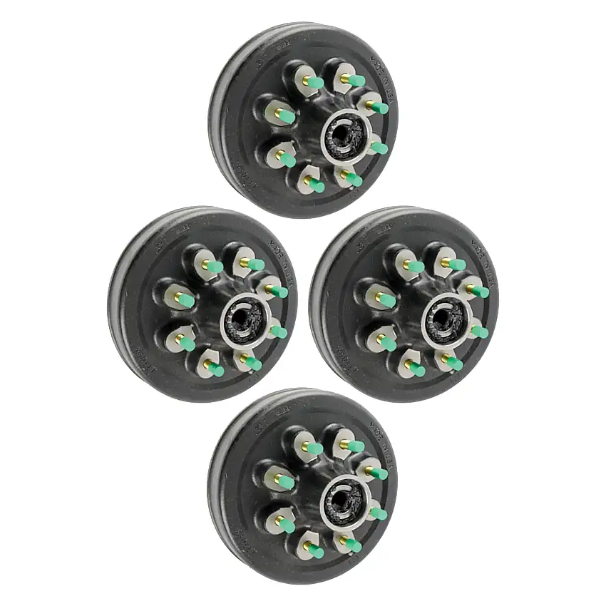 Lippert (4-Pack) 8K lbs Thread Hybrid Hub - 8,000- 8 on 6-1/2", 16-17-1/2" Wheels, 9/16" Studs, Grease - Heavy-Duty Trailer Component