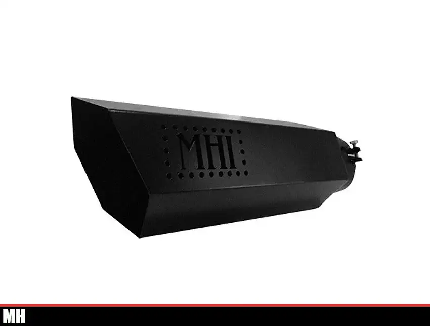 Monster Hooks MH-45BALB Ice Black Hex Flo Exhaust Tip w/4