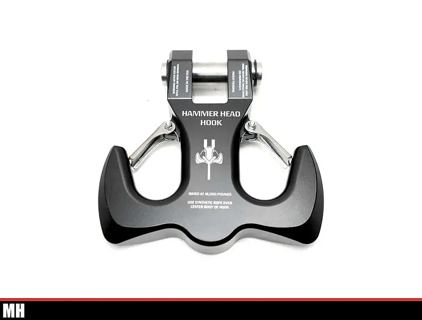 Monster Hooks MH-TH1B Forged Black Powder Coat Hammerhead 16,000 lb Rated Hook