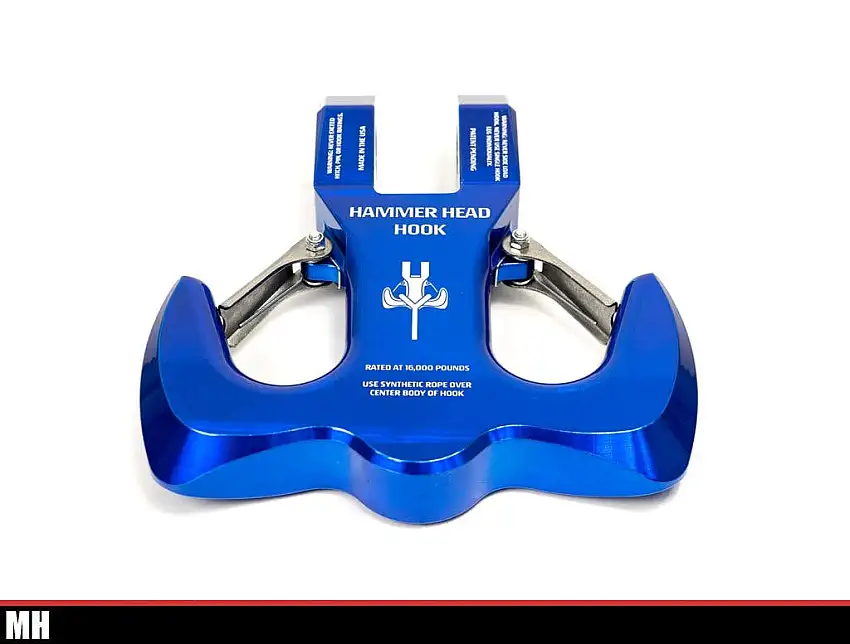 Monster Hooks MH-TH1BL Blue Powder Coat Hammerhead 16,000 lb Rated Hook