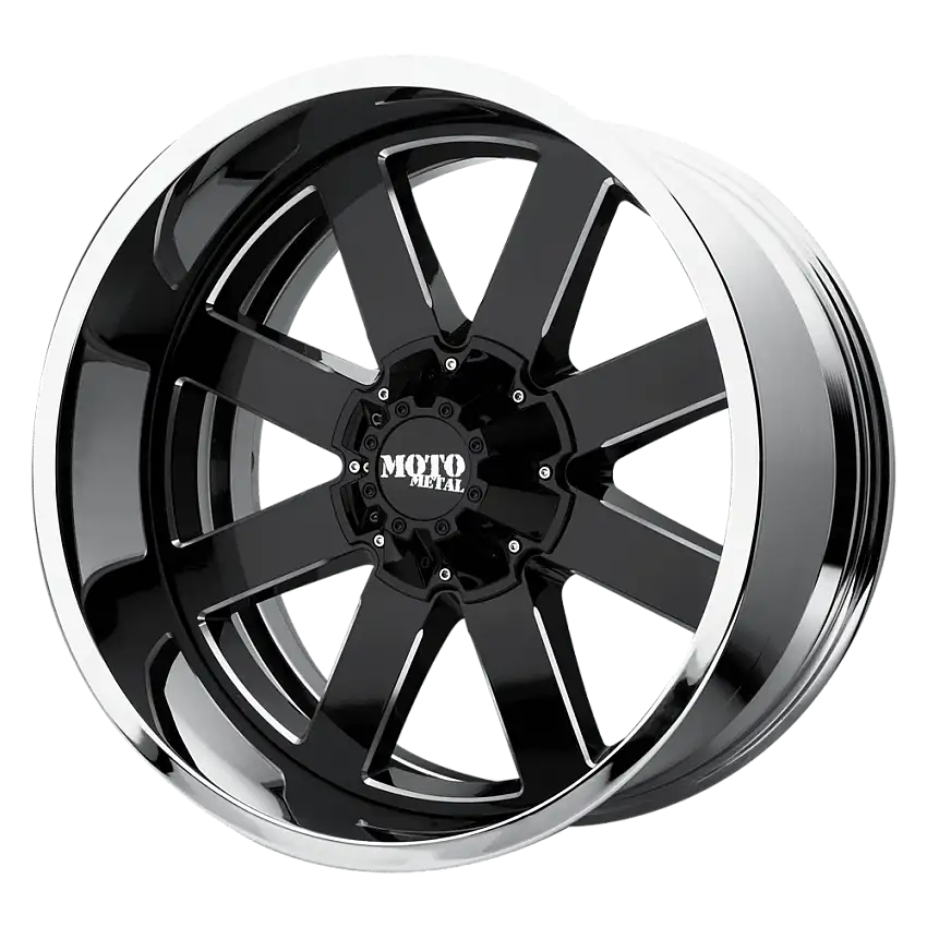 Moto Metal MO200-20125044NBC MO200 20X12 5X5.0 G-BLK/MILL CHR -44MM