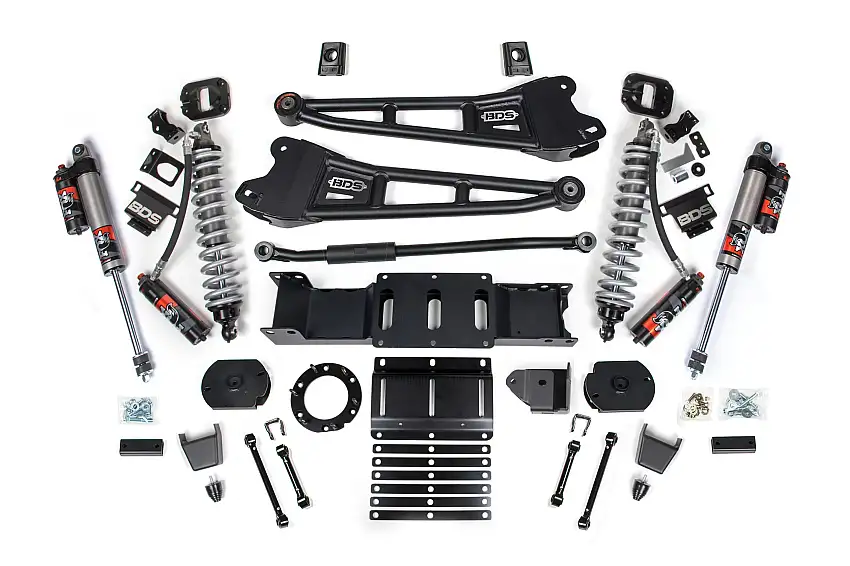 BDS Suspension BDS1653PESB 2019-2024 Ram 2500 4wd 3" Radius Arm Suspension Lift Kit, 1.25" Rear, Coil Space
