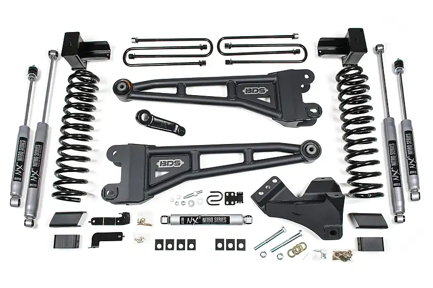 BDS Suspension BDS2261FS 2023-2026 Ford F350 DRW 4WD 5" Radius Arm Suspension Lift Kit, 3" Rear, Block, D