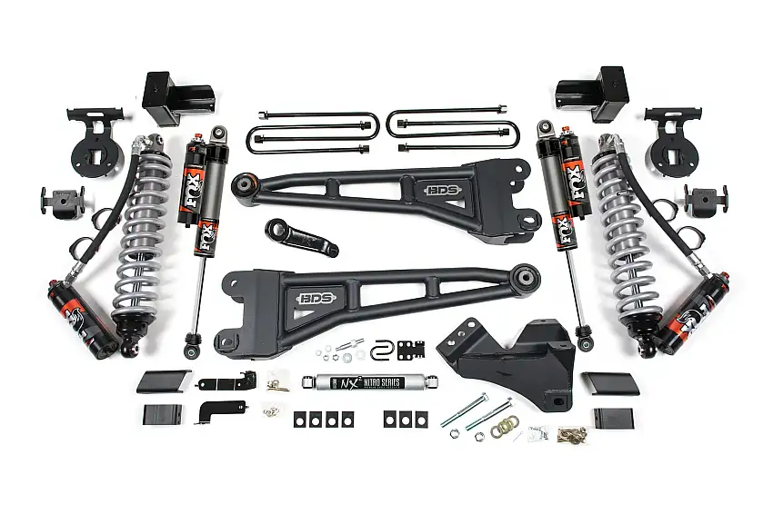 BDS Suspension BDS2261PES 2023-2026 Ford F350 DRW 4WD 5" Radius Arm Suspension Lift Kit, 3" Rear, Block, D