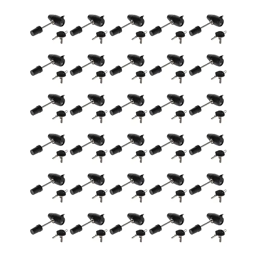 Reese Towpower (30-Pack) Trailer Coupler Lock, Adjustable, 360 Degree Head, 3/16-in Pin Diameter