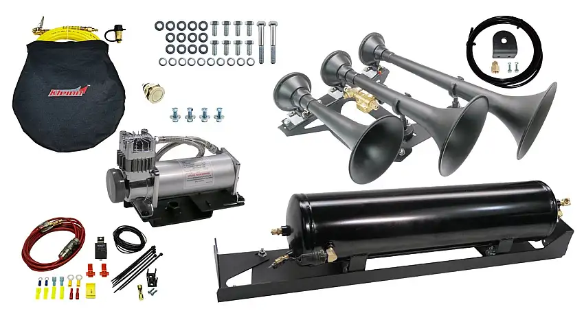 Kleinn Automotive Air Horns SDKIT17-734STL Onboard Air System w/Horns