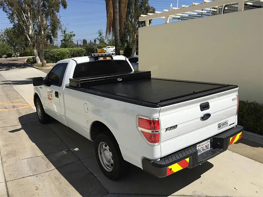 Truck Covers USA CRT405 Full Size Toolbox and Hard Retractable Roll-up Tonneau Cover Combination