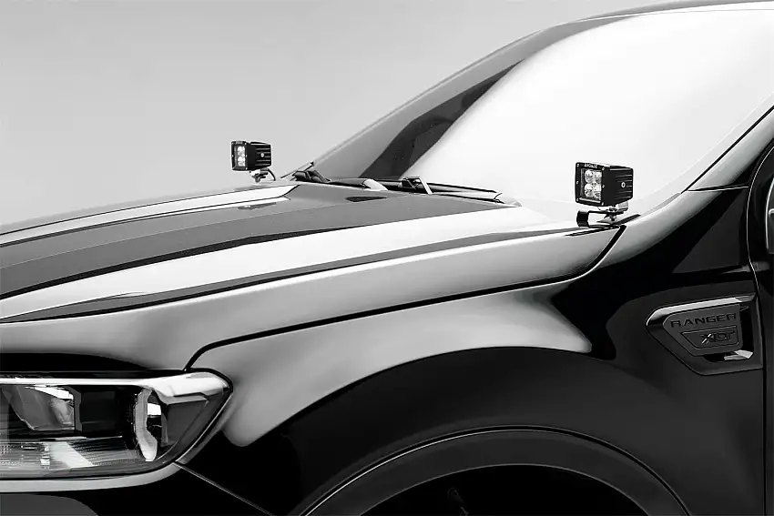 ZROADZ Off Road Products Z365821-KIT2 Hood Hinge LED Kit, Mild Steel Black