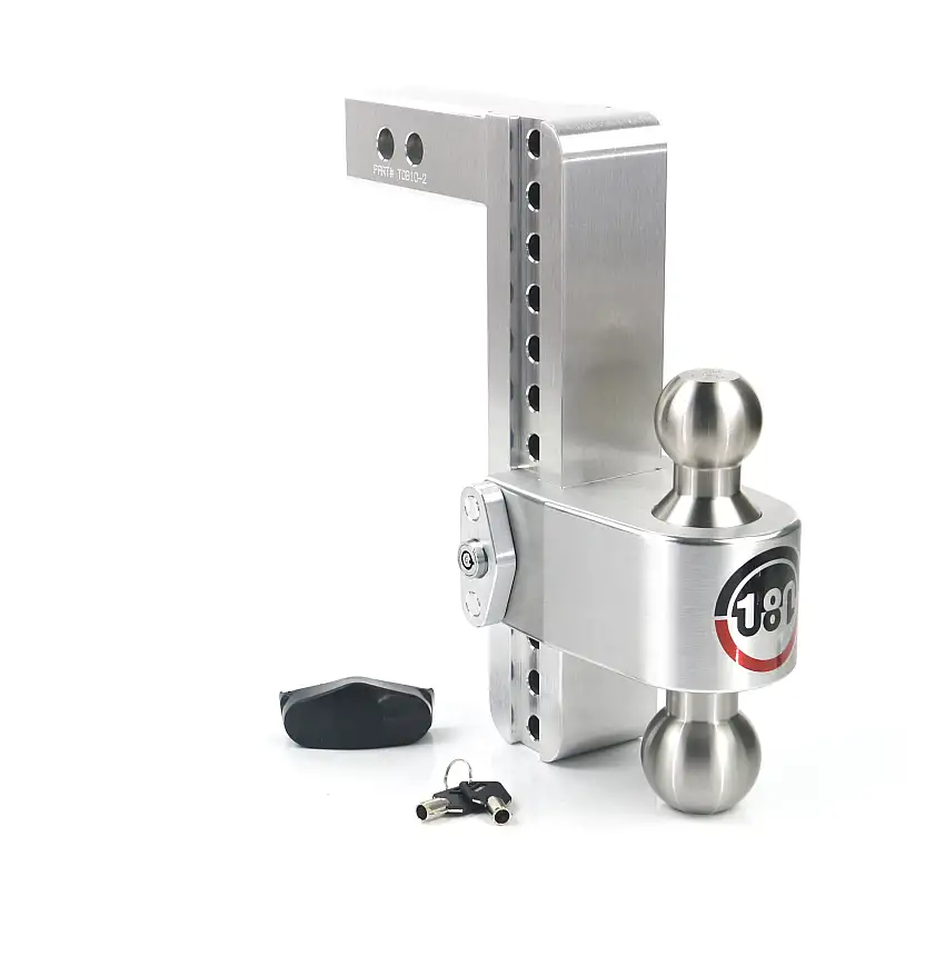 Weigh Safe 180 Hitch - Drop Hitch w/SS Combo Ball - 10" Drop for 2" Shank LTB10-2
